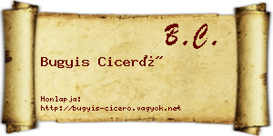 Bugyis Ciceró névjegykártya